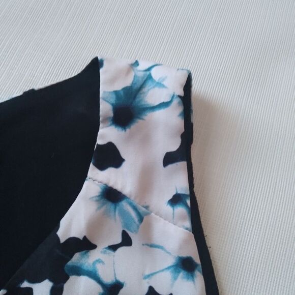 Apt. 9 Floral Pattern Lightweight Mesh High Low Sleeveless Blouse Women's Medium - Picture 7 of 14